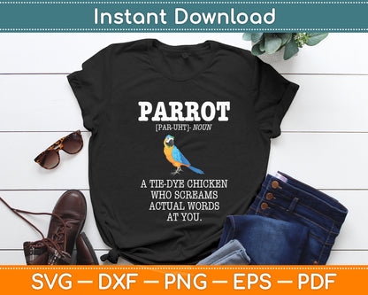 Parrot Definition Macaw Pet Funny Svg Digital Cutting File