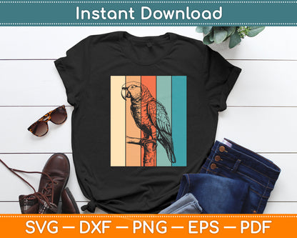 Parrot Portrait Vintage Style Mom Dad Svg Digital Cutting File