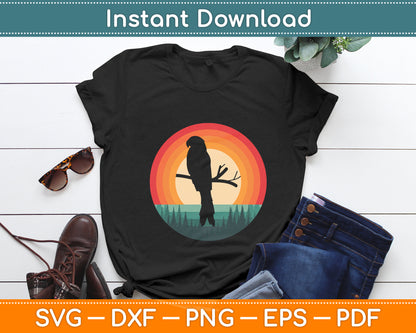 Parrot Retro Vintage 60s 70s Sunset Bird Lover Svg Digital Cutting File