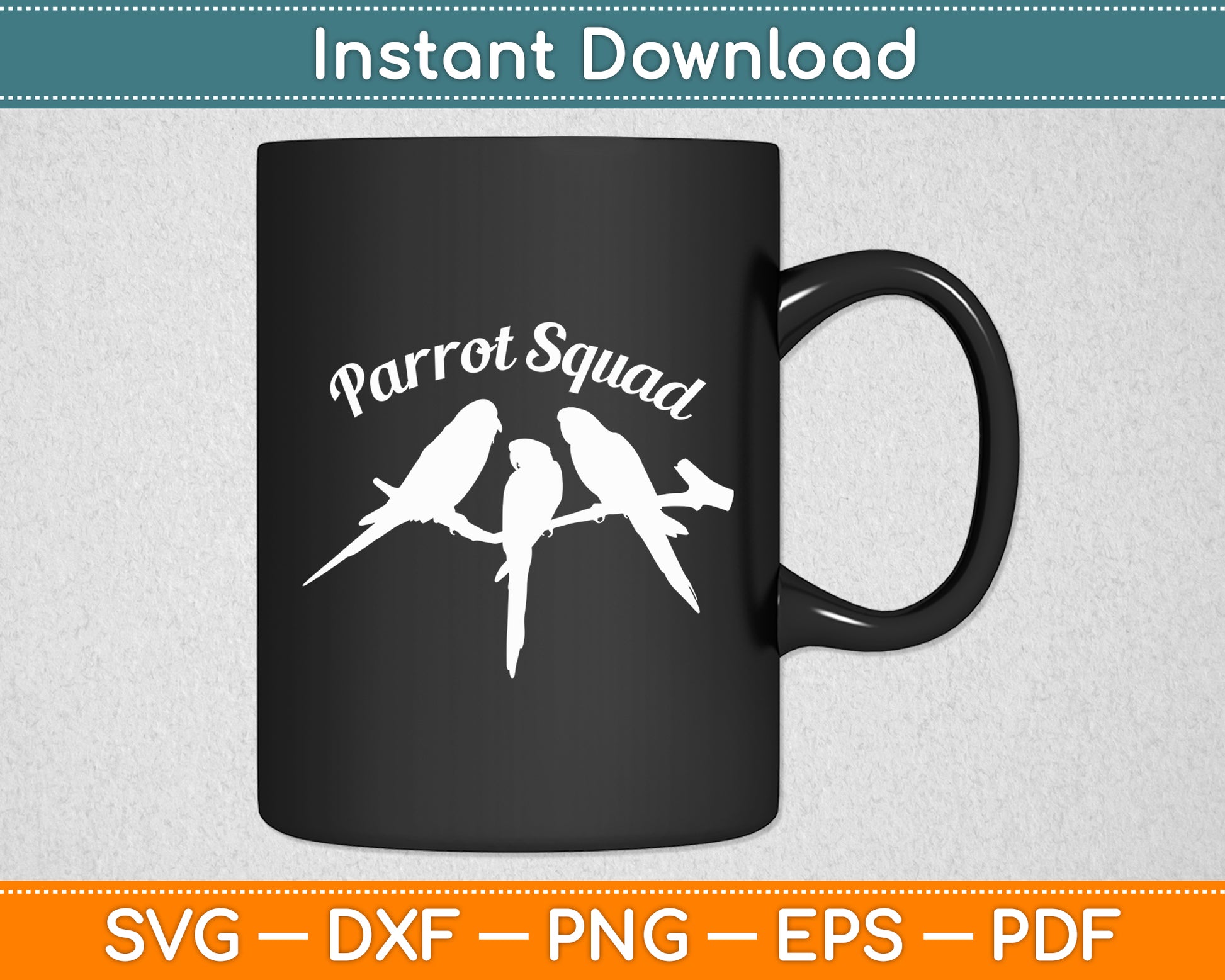 Parrot Squad Tropical Bird Parrots Birder Svg Digital Cutting File
