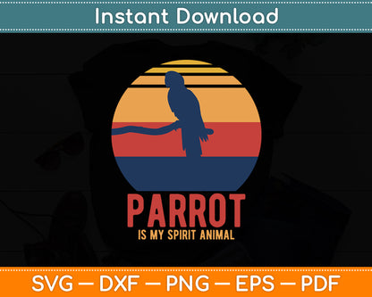 Parrot Tropical Birds Vintage Svg Digital Cutting File