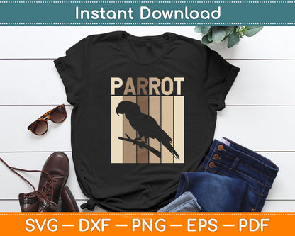 Parrot Vintage Parrot Bird Svg Digital Cutting File
