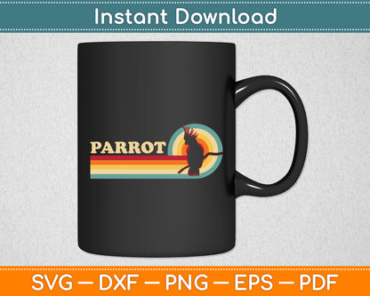 Parrot Vintage Retro Style Svg Digital Cutting File