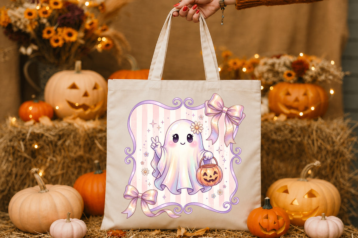 Pastel Glitter Ghost PNG