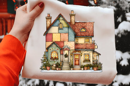 Patchwork Christmas Clipart Bundle PNG