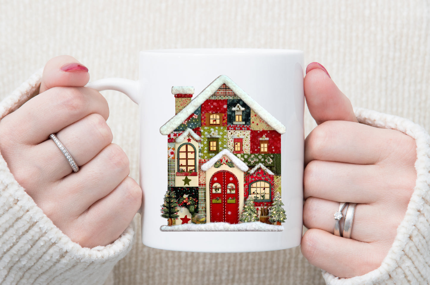 Patchwork Christmas Clipart PNG Bundle
