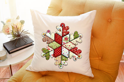 Patchwork Christmas Clipart PNG Bundle