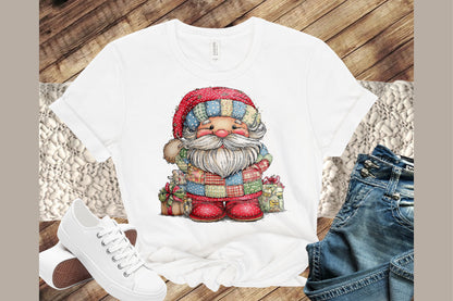 Patchwork Santa Claus Christmas PNG