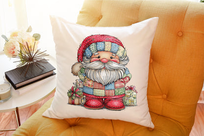 Patchwork Santa Claus Christmas PNG