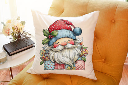 Vintage Patchwork Santa Claus PNG
