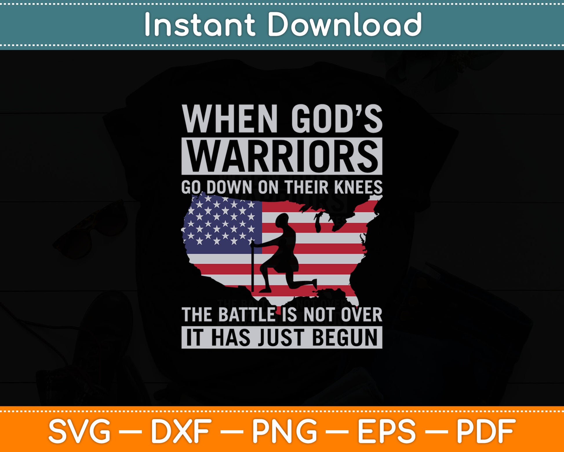 Patriotic Christian Devotee God Christianity US Flag Jesus Svg Digital Cutting File