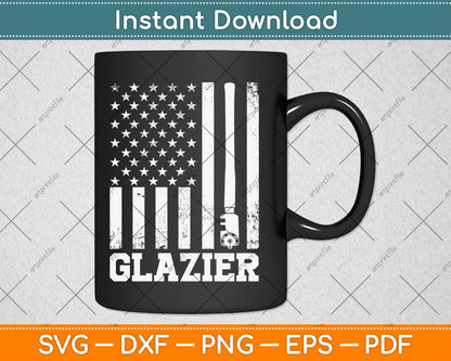 Patriotic Glassworker USA Glazier Svg Digital Cutting File