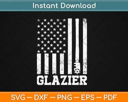 Patriotic Glassworker USA Glazier Svg Digital Cutting File