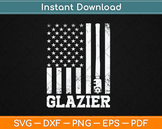 Patriotic Glassworker USA Glazier Svg Digital Cutting File