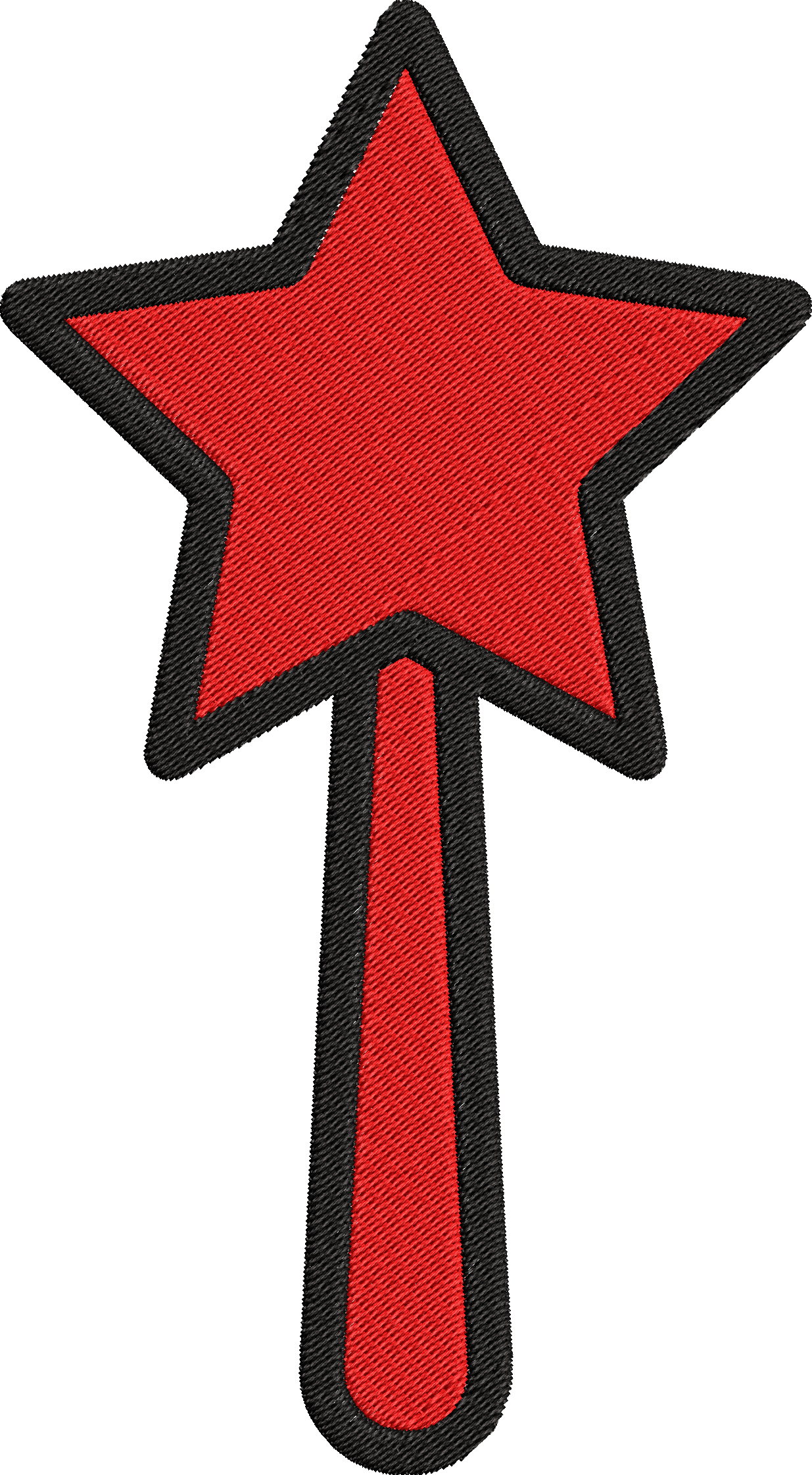 Patriotic Star Wand Embroidery Design, American Star Wand Machine Embroidery