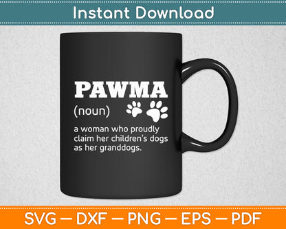 Pawma Grandogs Grandma Dog Mothers Day Svg Digital Cutting File