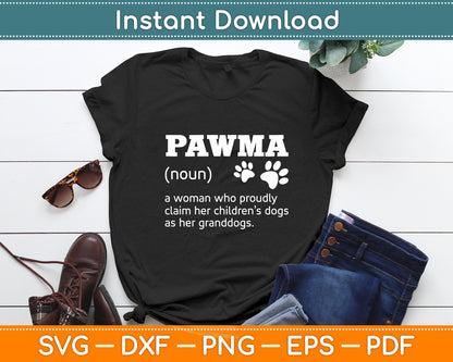 Pawma Grandogs Grandma Dog Mothers Day Svg Digital Cutting File