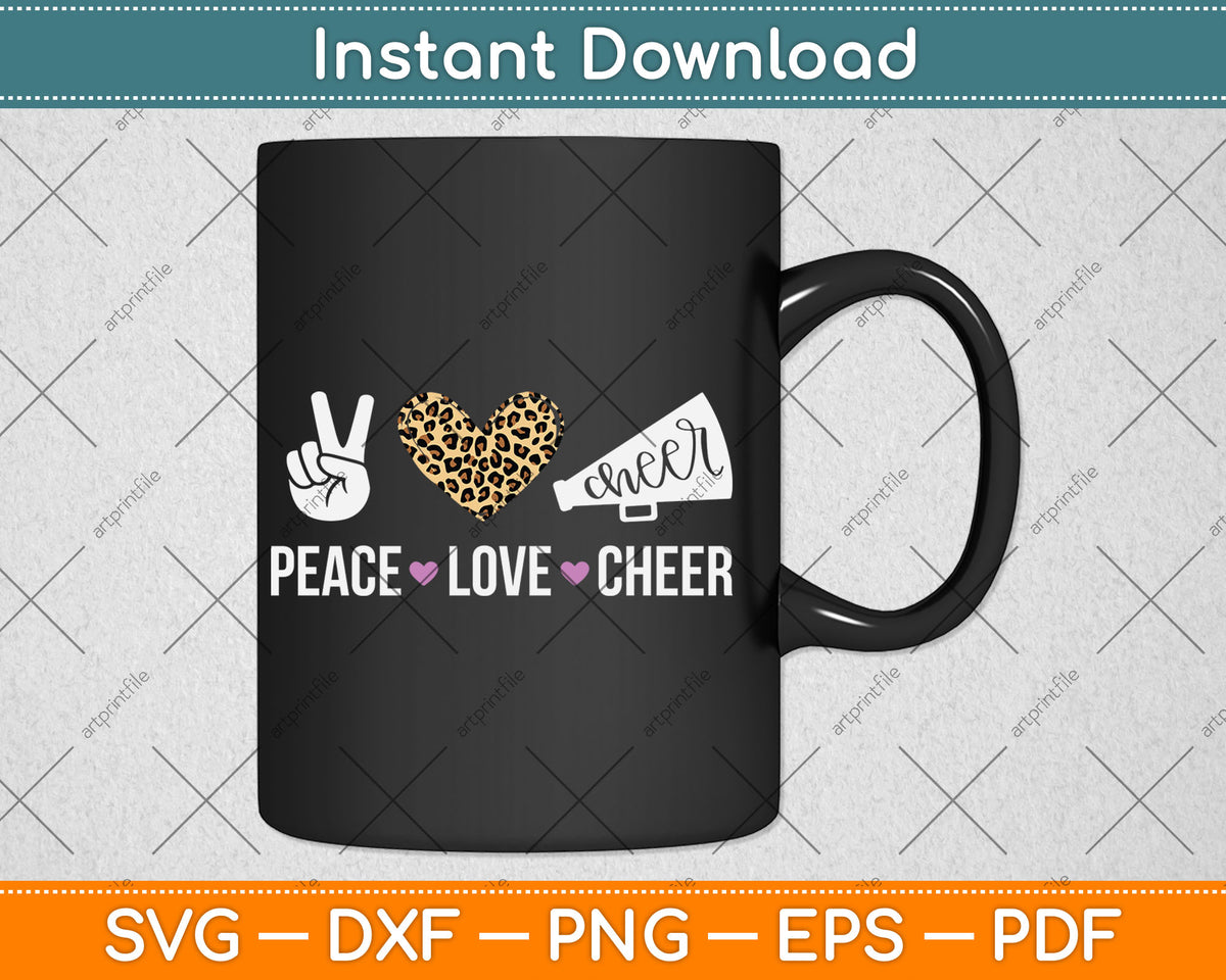 Peace Love Cheer Tie Dye Cheerleading Svg Digital Cutting File