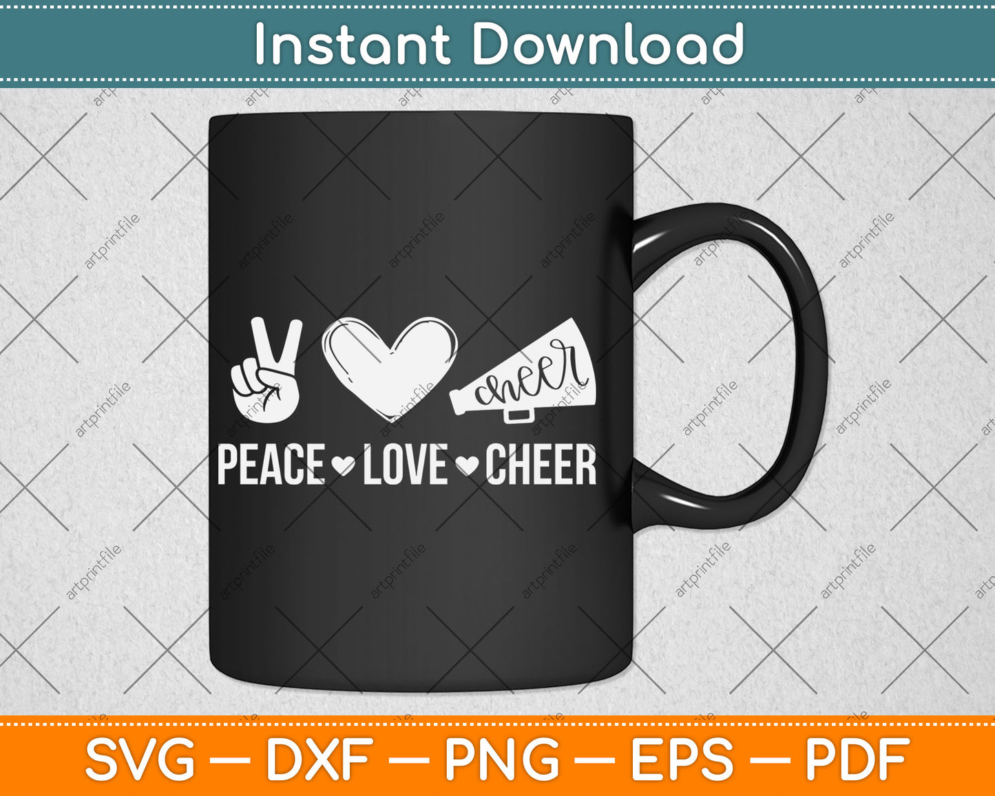 Peace Love Cheer Tie Dye Cheerleading Svg Digital Cutting File