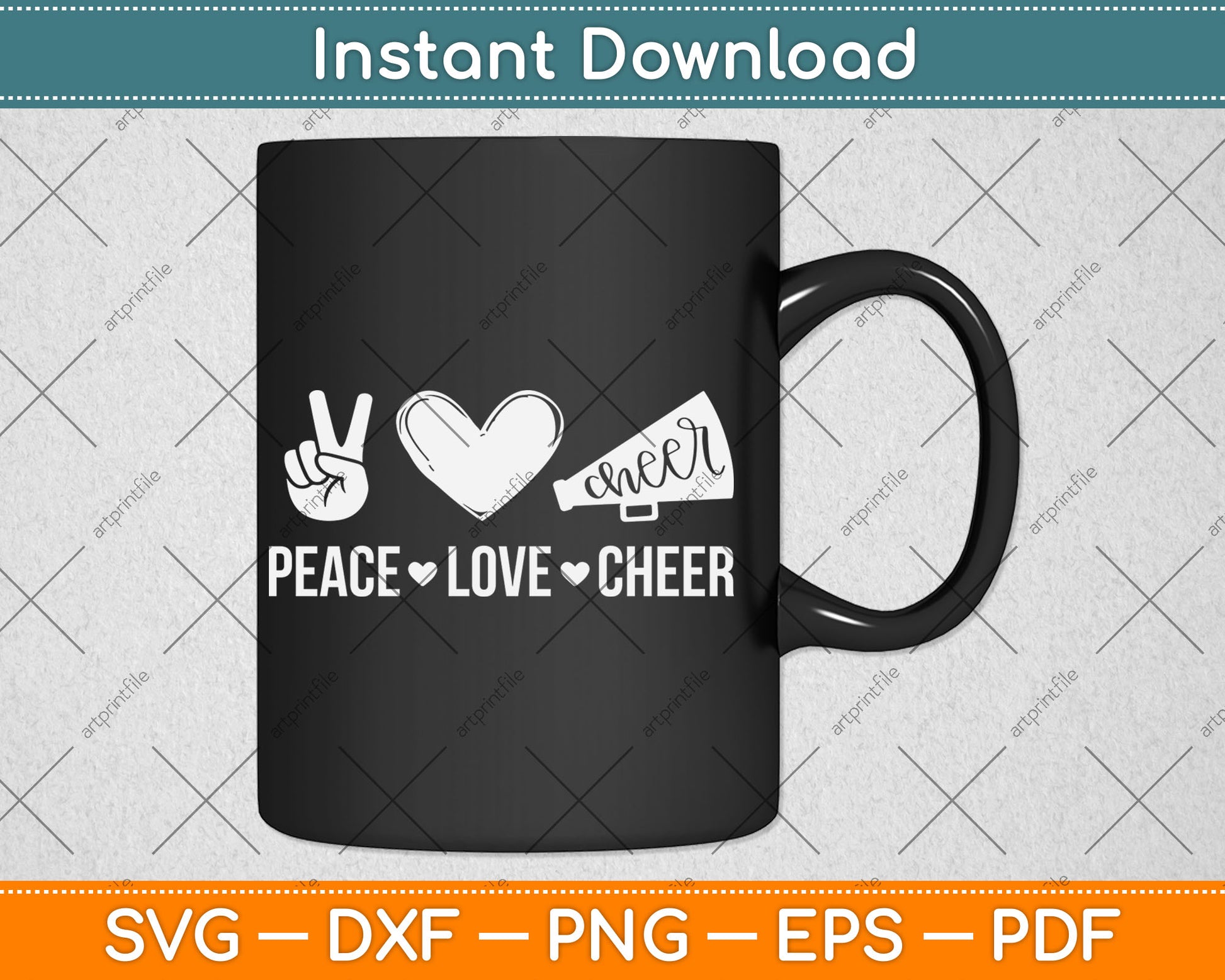 Peace Love Cheer Tie Dye Cheerleading Svg Digital Cutting File