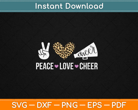 Peace Love Cheer Tie Dye Cheerleading Svg Digital Cutting File