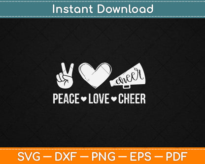 Peace Love Cheer Tie Dye Cheerleading Svg Digital Cutting File