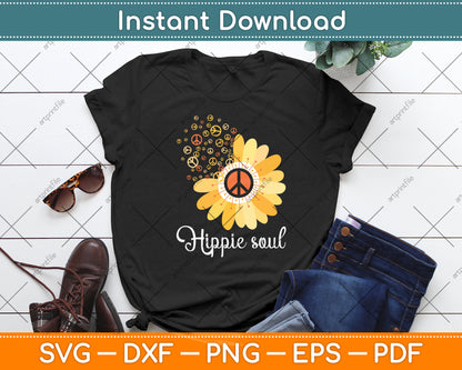 Peace Sign Hippie Soul Svg Png Dxf Digital Cutting File