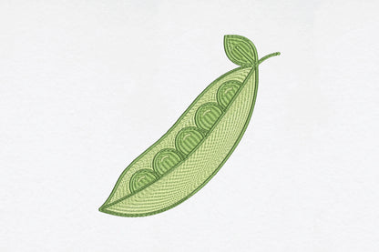 Peas Pod Embroidery Design