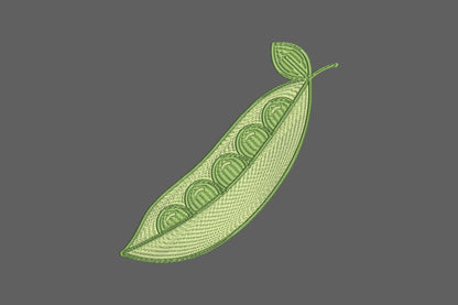 Peas Pod Embroidery Design