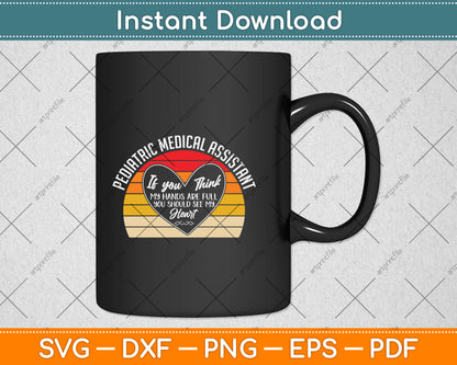Pediatric Medical Assistant Vintage Retro Svg Png Dxf Digital Cutting File