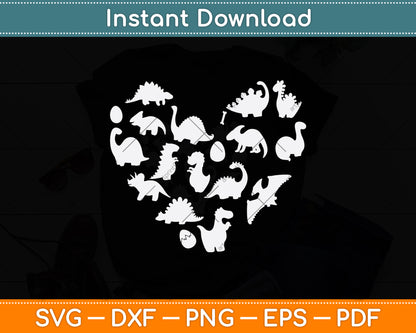 Pediatric Nurse HeartBeat Dinosaur Svg Png Dxf Digital Cutting File