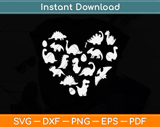 Pediatric Nurse HeartBeat Dinosaur Svg Png Dxf Digital Cutting File