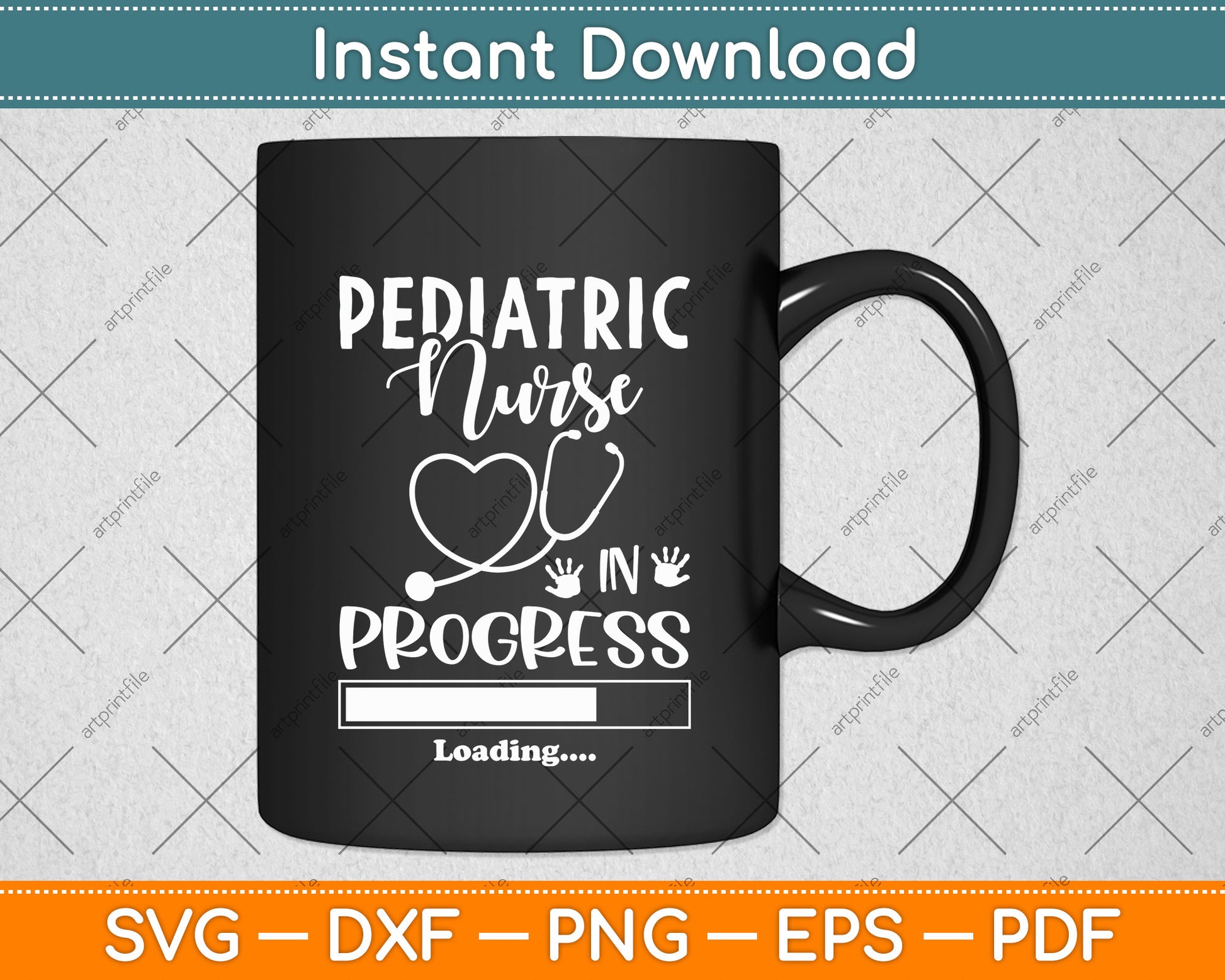 Pediatric Nurse In Progress Loading Training Student Svg Png Dxf Digital Cutting File