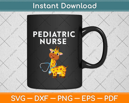Pediatric Nurse RN Pediatrics Giraffe Svg Png Dxf Digital Cutting File