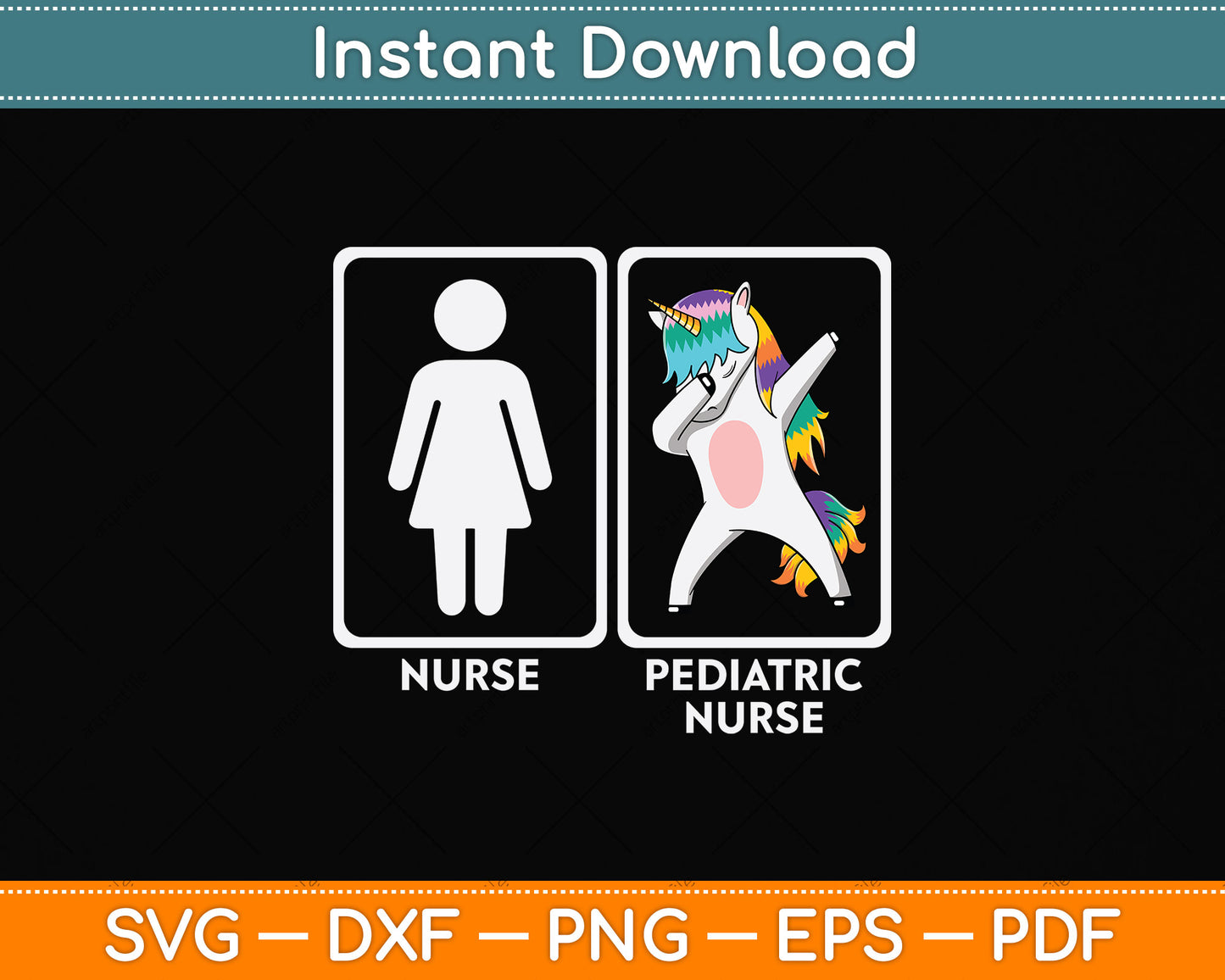 Pediatric Nurse Unicorn Dabbing Pediatric Nursing Funny Svg Png Dxf Digital Cutting File