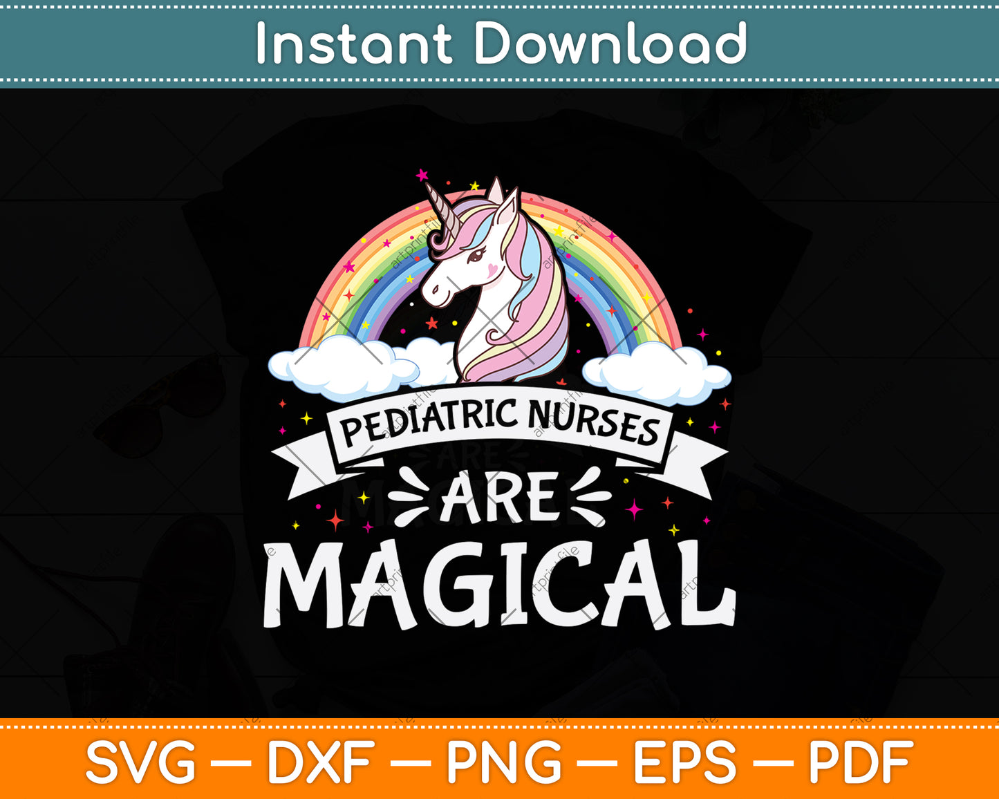 Pediatric Nurses Are Magical Funny Unicorn Svg Png Dxf Digital Cutting File