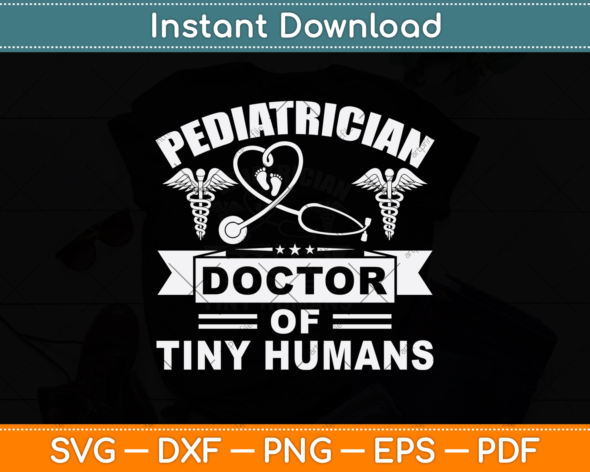 Pediatrician Doctor Of Tiny Humans Svg Png Dxf Digital Cutting File