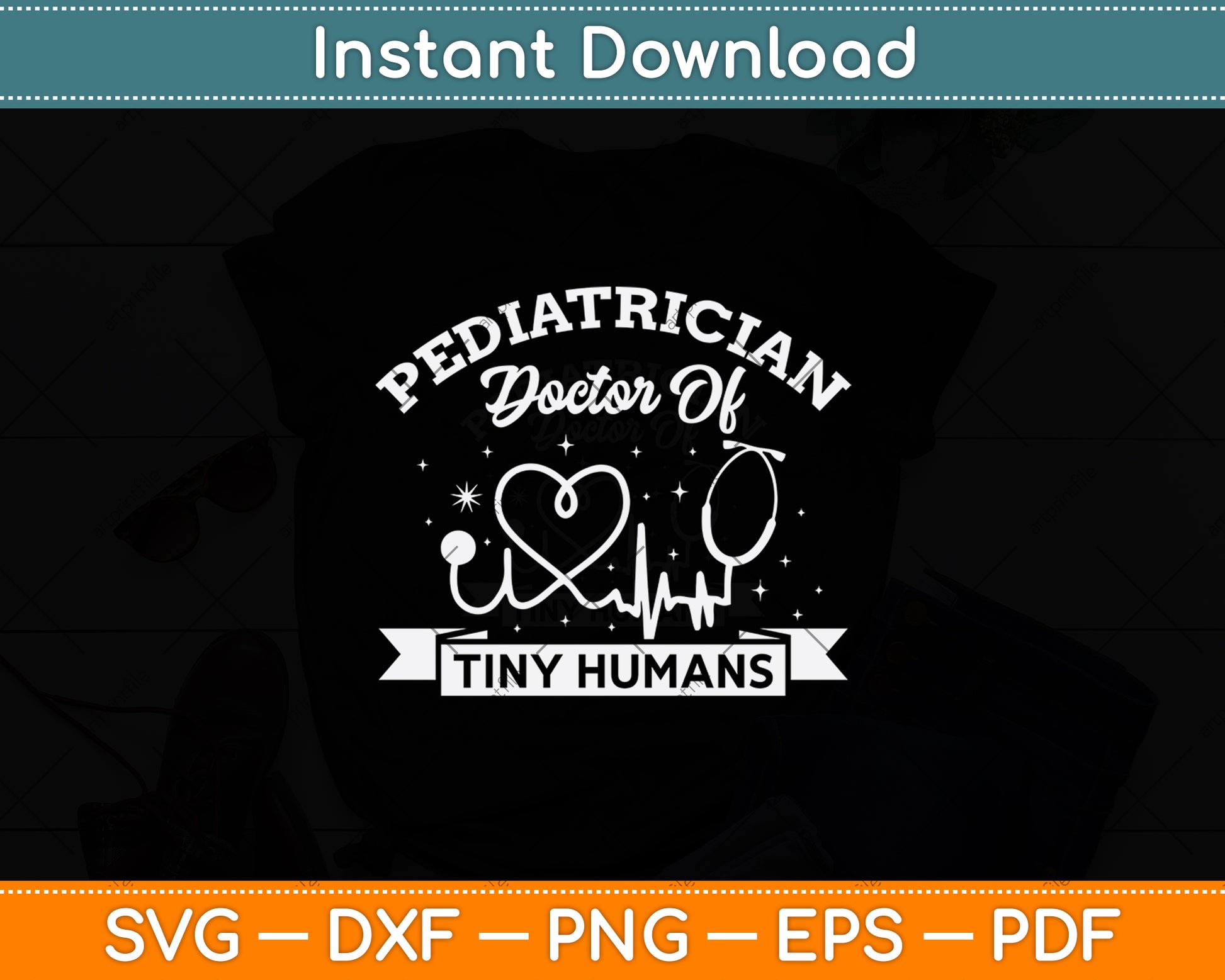 Pediatrician Doctor Of Tiny Humans Svg Png Dxf Digital Cutting File