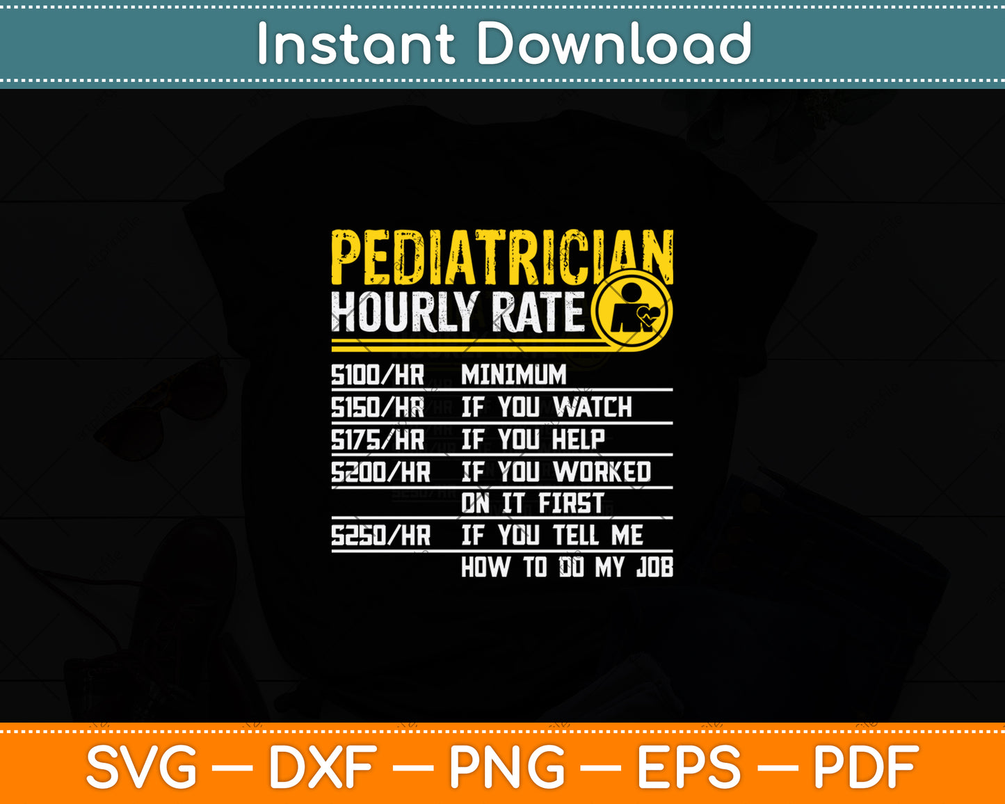 Pediatrician Hourly Rate Svg Png Dxf Digital Cutting File