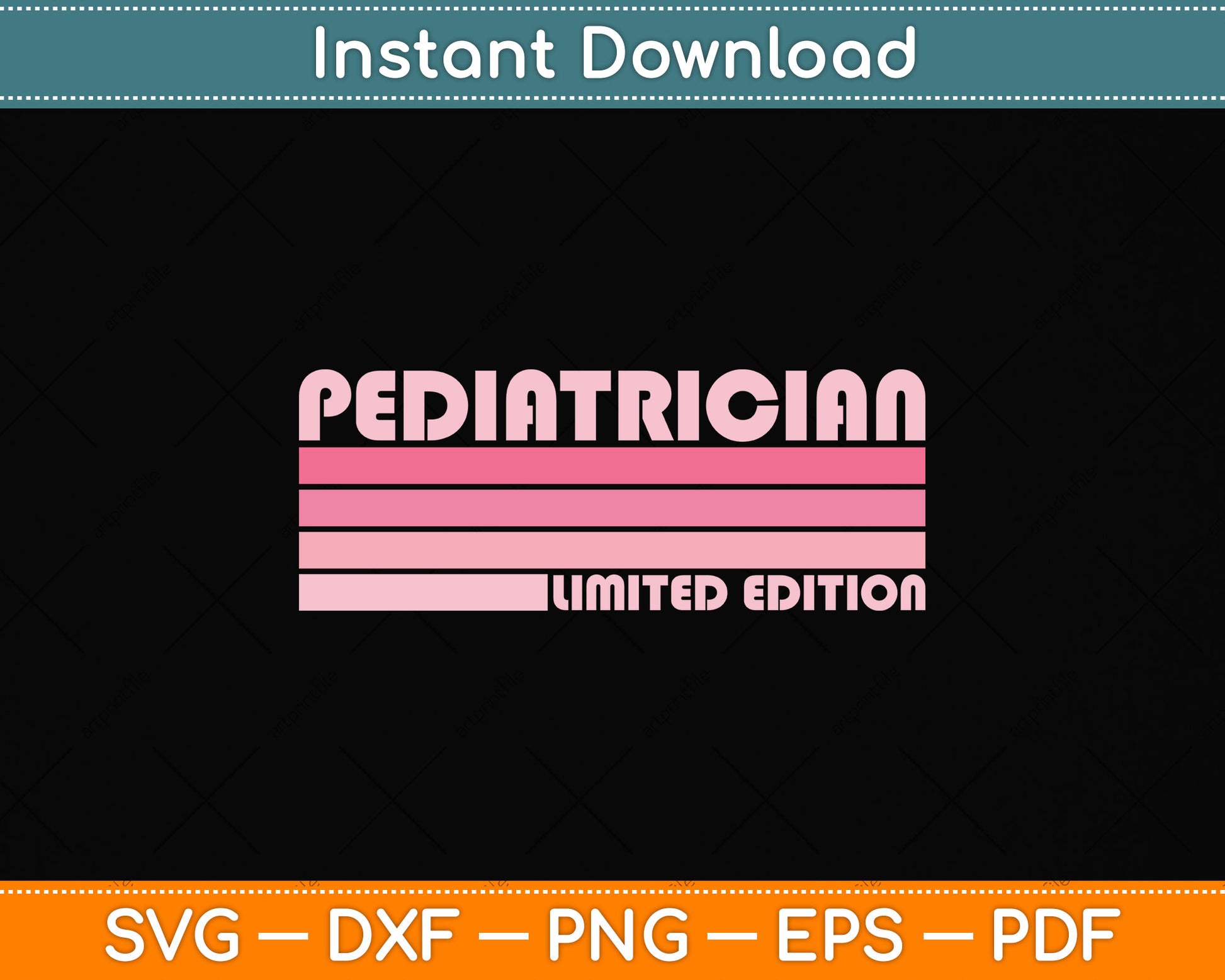 Pediatrician Job Title Profession Birthday Worker Funny Svg Png Dxf Digital Cutting File