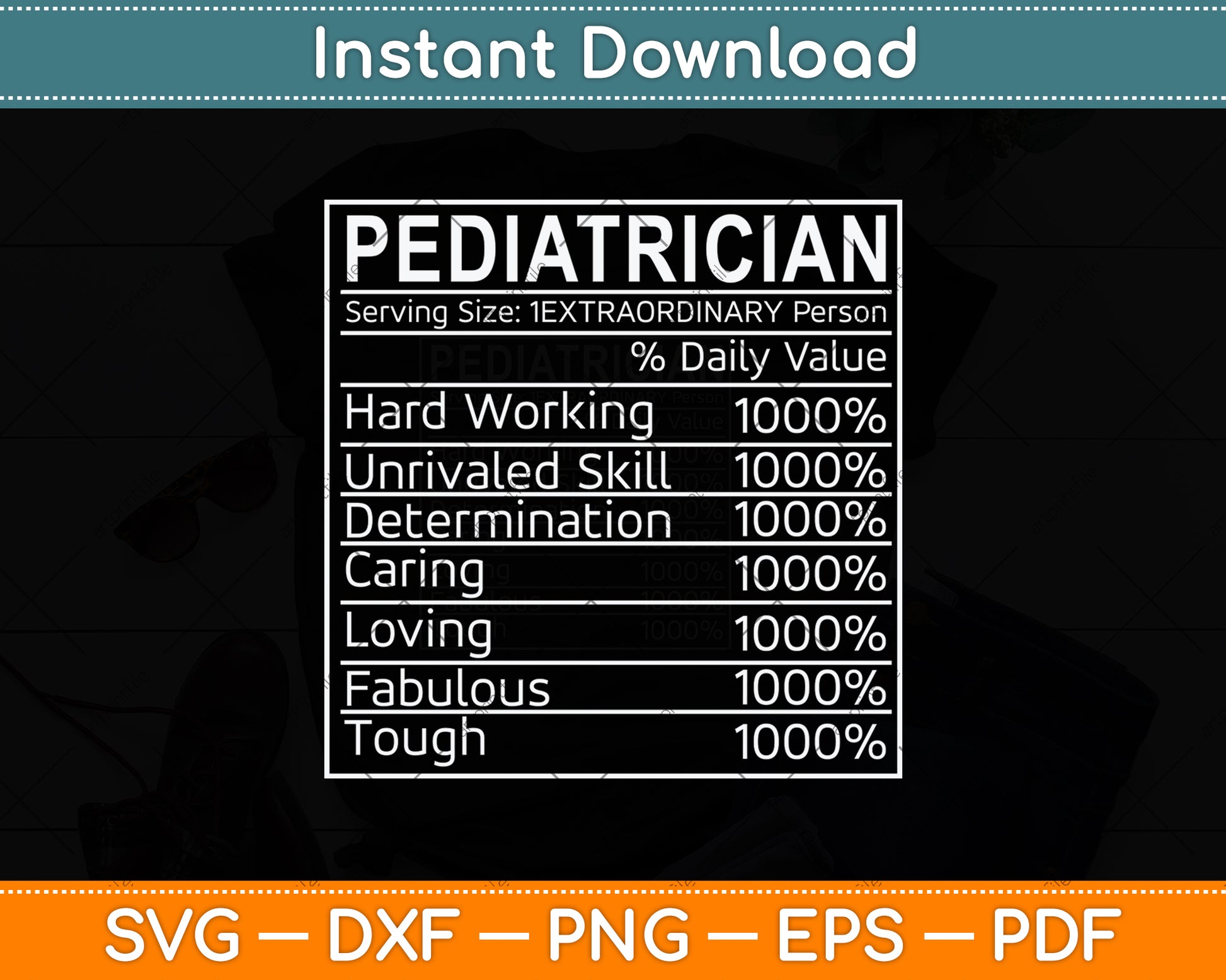 Pediatrician Nutrition Facts Svg Png Dxf Digital Cutting File