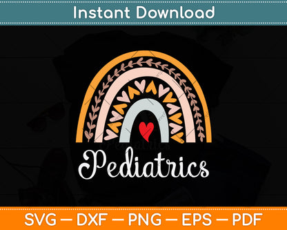 Pediatrics Rainbow Lovers Svg Png Dxf Digital Cutting File