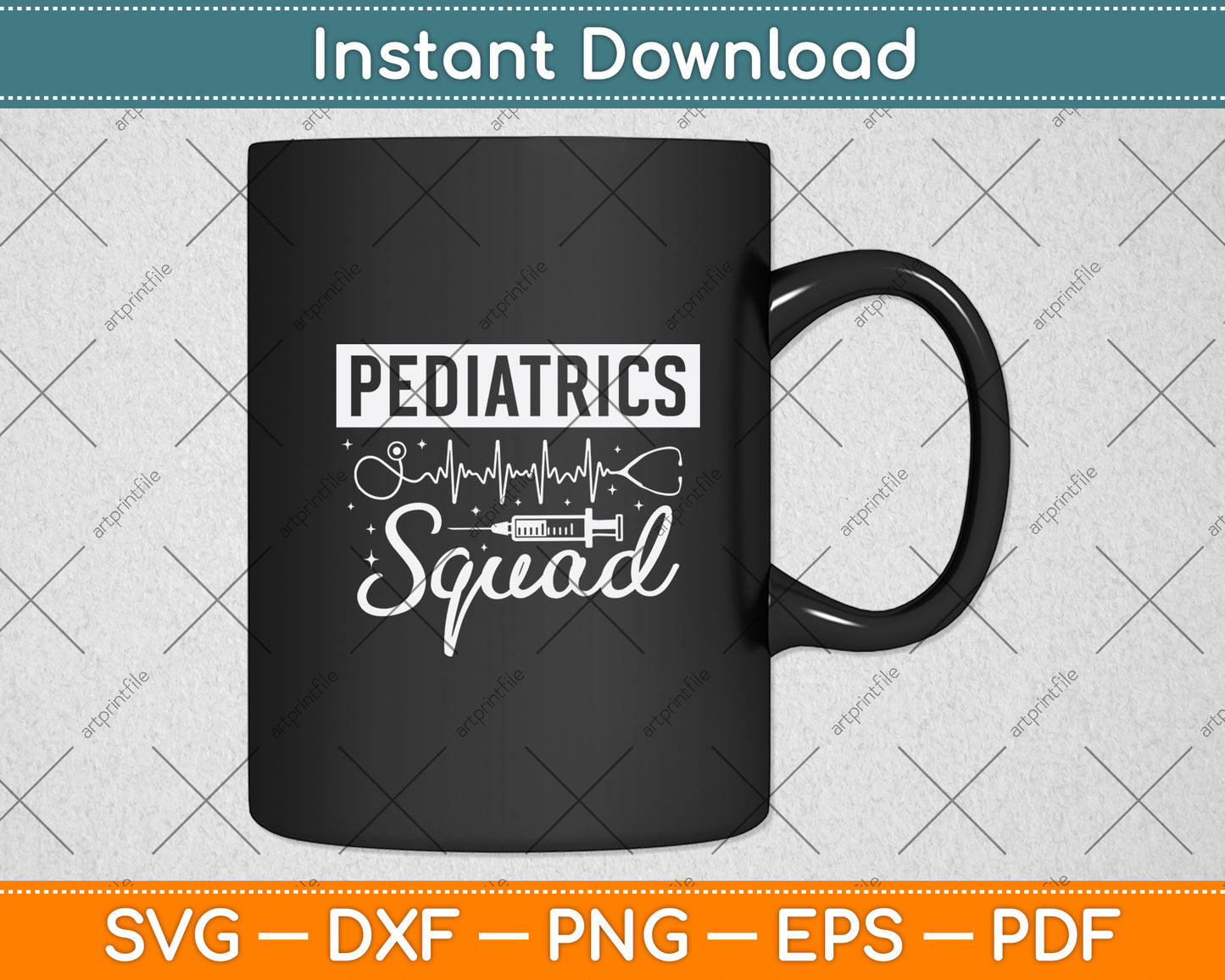 Pediatrics Squad Nurse Stethoscope Svg Png Dxf Digital Cutting File