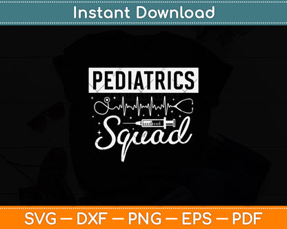 Pediatrics Squad Nurse Stethoscope Svg Png Dxf Digital Cutting File