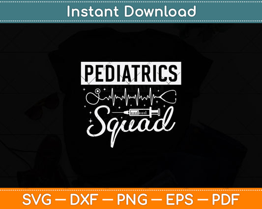 Pediatrics Squad Nurse Stethoscope Svg Png Dxf Digital Cutting File