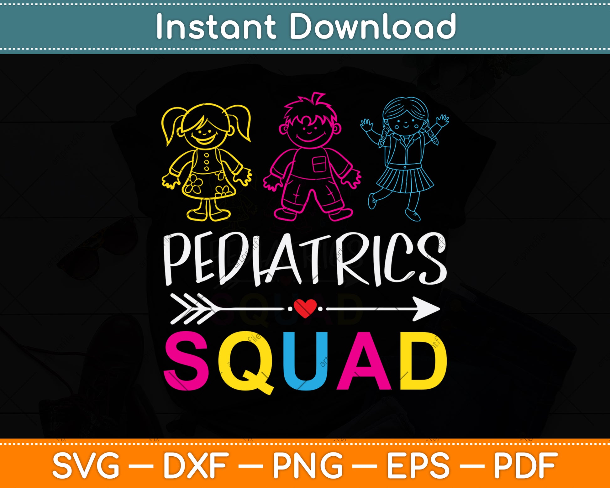 Pediatrics Squad Svg Design Digital Cutting File