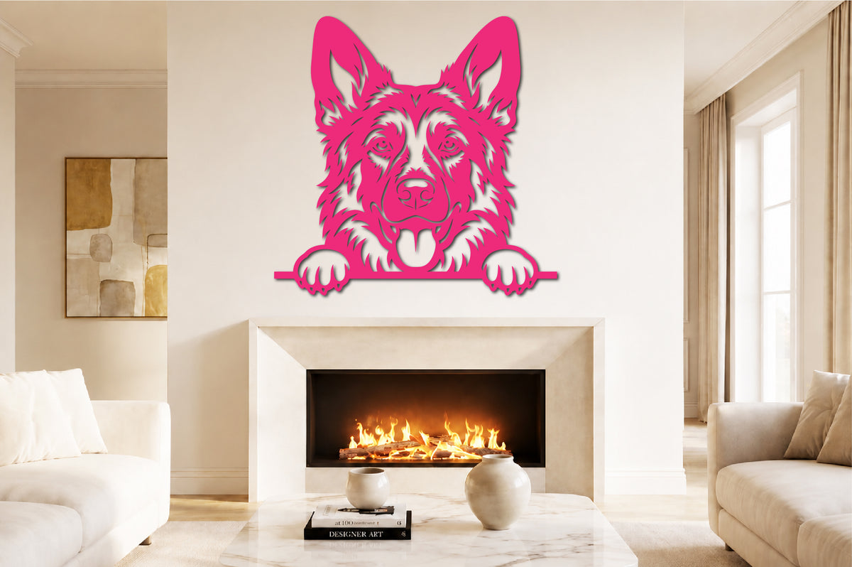 Peeking German Shepherd SVG