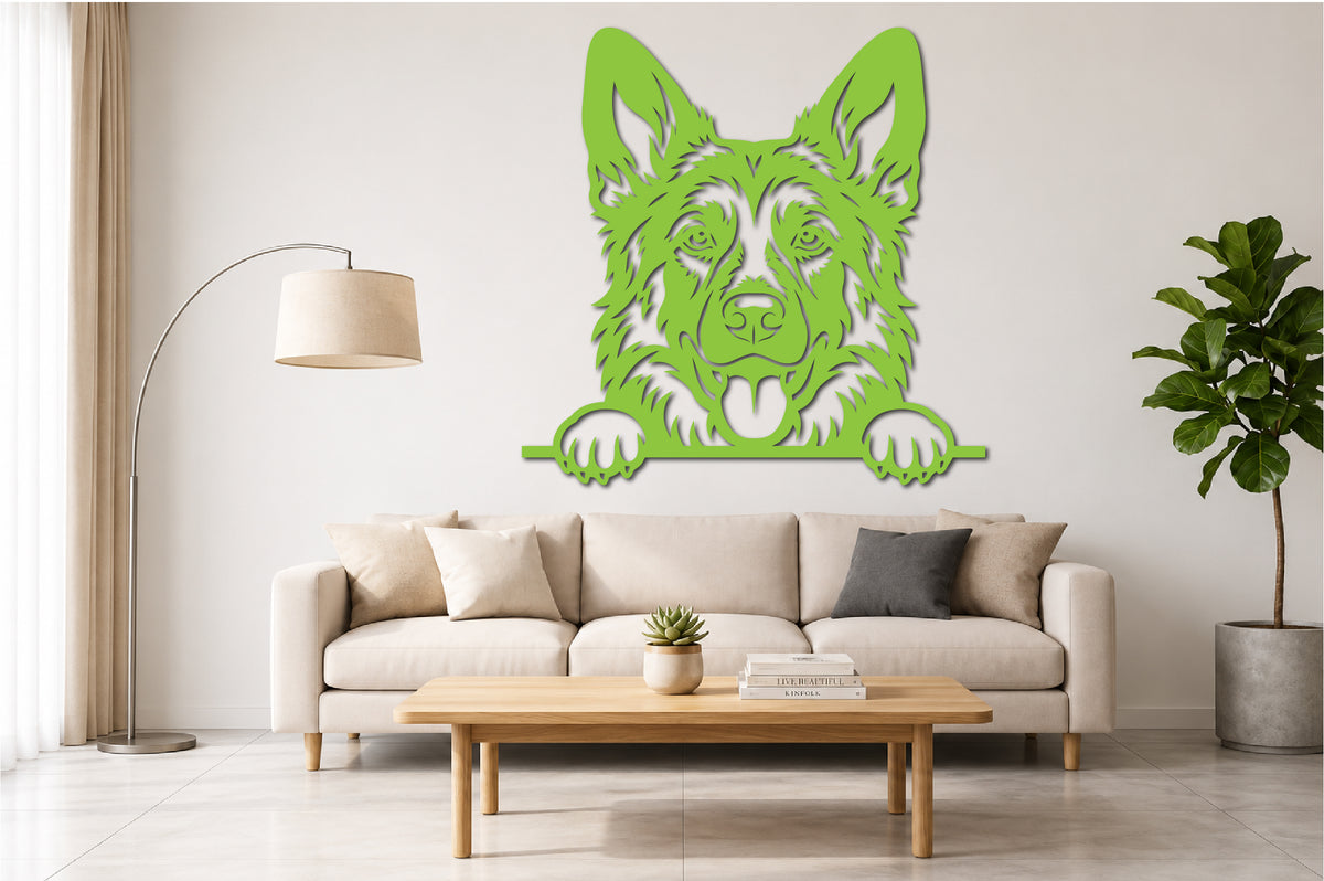 Peeking German Shepherd SVG