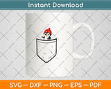 Penguin Lovers Cute Funny Penguin In Pocket Svg Digital Cutting File