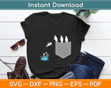 Penguin Lovers Cute Funny Penguin In Pocket Svg Digital Cutting File